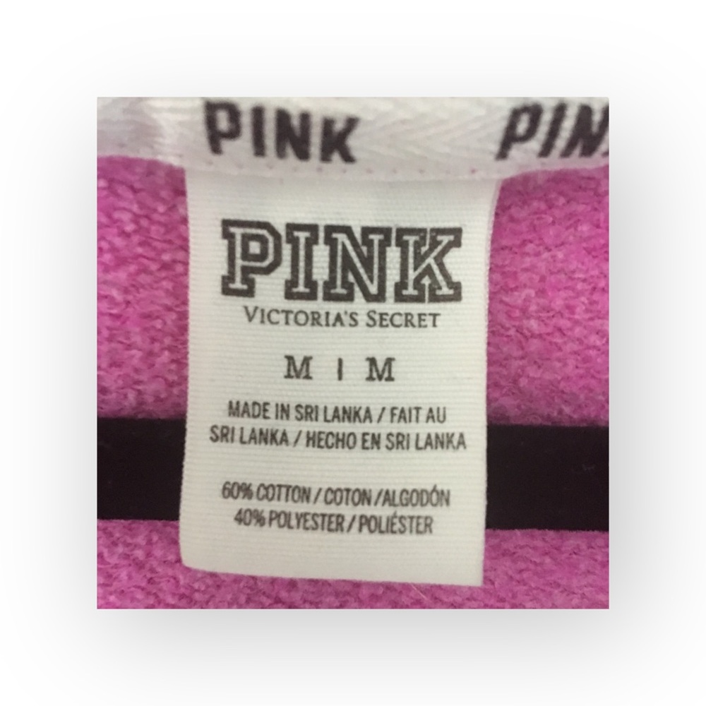 new VS Pink Victoria’s Secret ❤︎ Logo Zip Hoodie Sweatshirt ❤︎ Heather Pink ❤︎ M - Picture 6 of 10